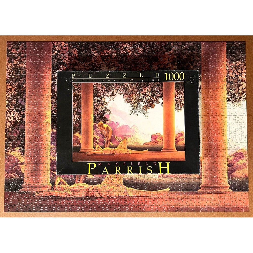 Vintage Maxfield Parrish 1922 Daybreak 1000 Piece Fink Jigsaw Puzzle - Complete